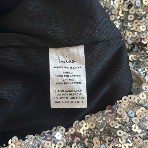 Never been worn Lulu’s Brand New You Sequin Bodycon Mini Dress- silver - Picture 4 of 7